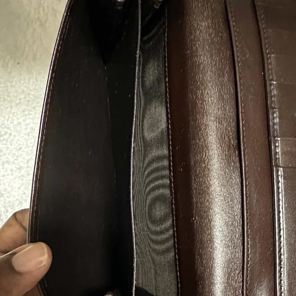 Gucci Dark Brown GG Embossed Continental Wallet with Gold Plaque - Picture 4 of 6